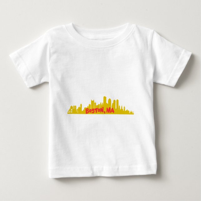 Camiseta Para Bebê boston, MÃES (Frente)