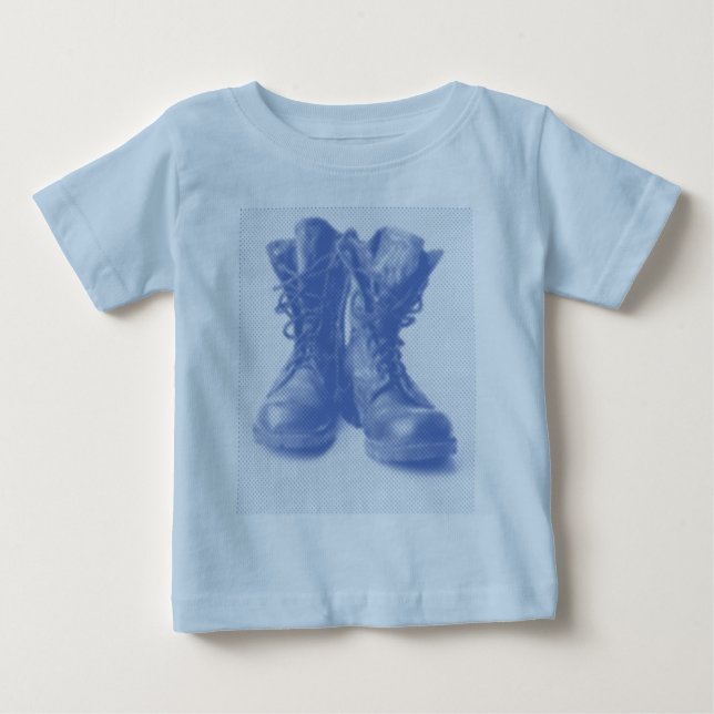 CAMISETA PARA BEBÊ BOTAS DE COMBATE (Frente)