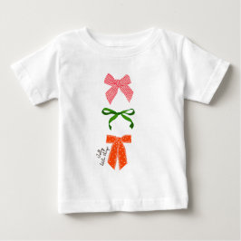 Camiseta Para Bebê Bow Jolly Little Things Christmas 