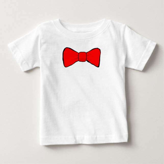 Camiseta Para Bebê Bowtie Red (Frente)