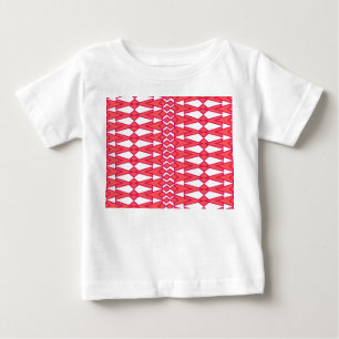 Camiseta Para Bebê Bowties Vermelhas e Rosa