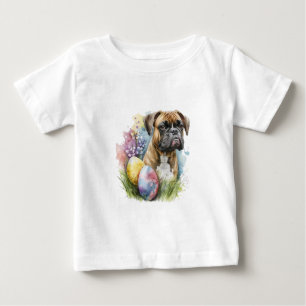Camiseta Para Bebê Boxer Boxer Easter Ovo, Boxer Felz pascoa Cheio