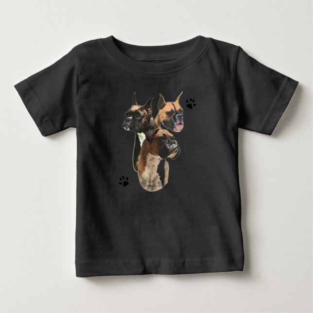 Camiseta Para Bebê Boxer Trio (Frente)