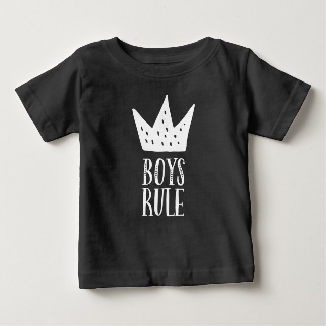 Camiseta Para Bebê Boys rule (Frente)
