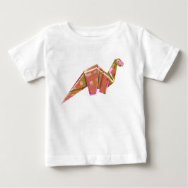 Camiseta Para Bebê Brachiosaur, Origami de Olhos Googly - Iridescente