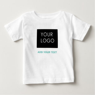 Camiseta Para Bebê Branco da empresa de logotipo personalizado