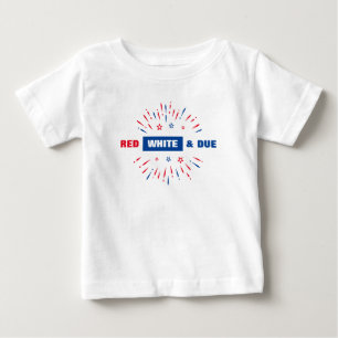 Camiseta Para Bebê Branco Vermelho E Família De Correspondência De Ch