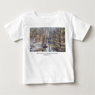 Camiseta Para Bebê Branson Fall Creek Winter Snow Painterly Toddler