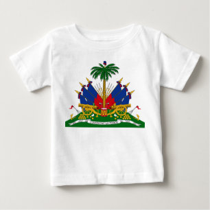Camiseta Para Bebê Brasão de Armas Haitiano (Haiti)