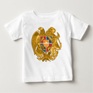 Camiseta Para Bebê Brasão de Arménia - emblema arménio