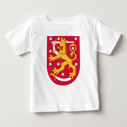Camiseta Para Bebê Brasão de Finlandia - Suomen Vaakuna