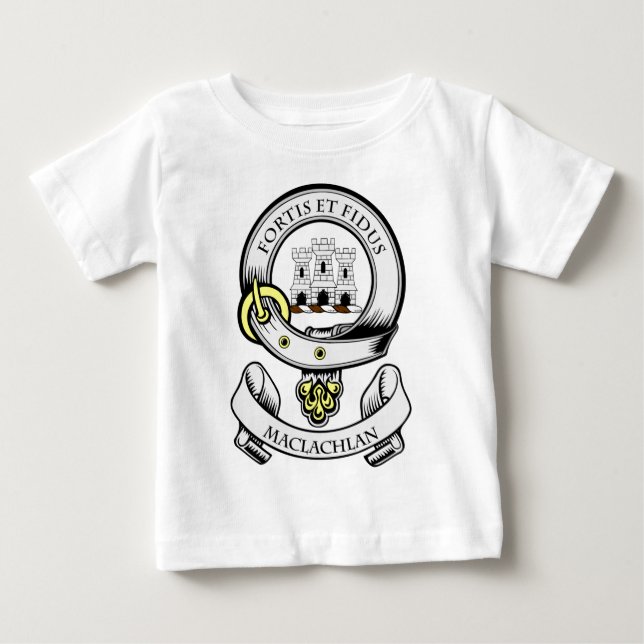 Camiseta Para Bebê Brasão de MACLACHLAN (Frente)