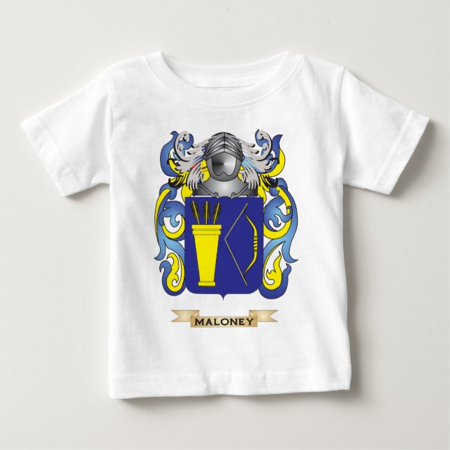 Camiseta Para Bebê Brasão de Maloney (crista da família) (Frente)