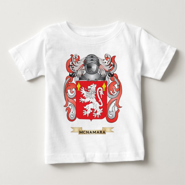 Camiseta Para Bebê Brasão de McNamara (crista da família) (Frente)