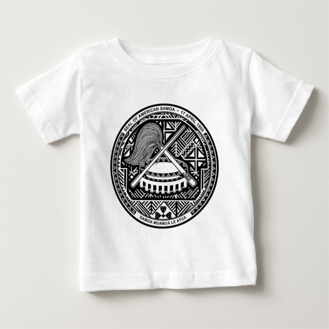 Camiseta Para Bebê Brasão de Samoa Americanas (Frente)