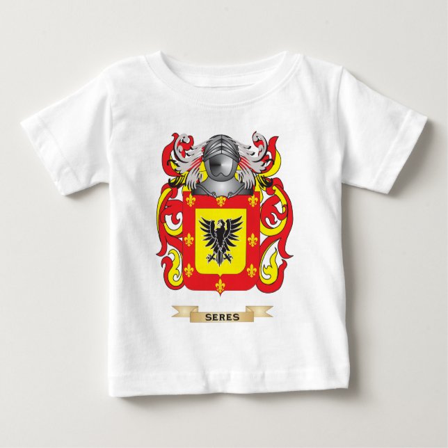 Camiseta Para Bebê Brasão de Seres (crista da família) (Frente)