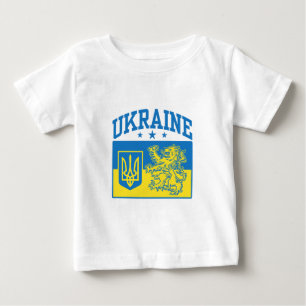 Camiseta Para Bebê Brasão de Ucrânia