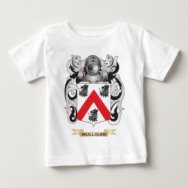 Camiseta Para Bebê Brasão do Mulligan (crista da família) (Frente)