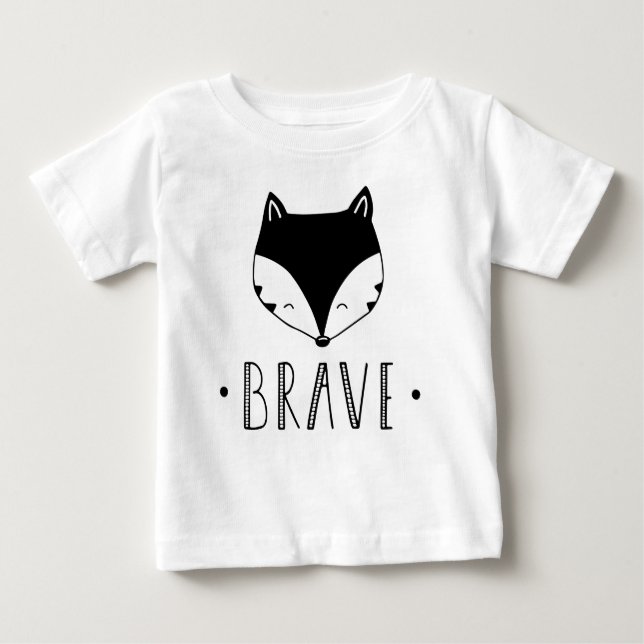 Camiseta Para Bebê Brave Fox Bodydress (Frente)