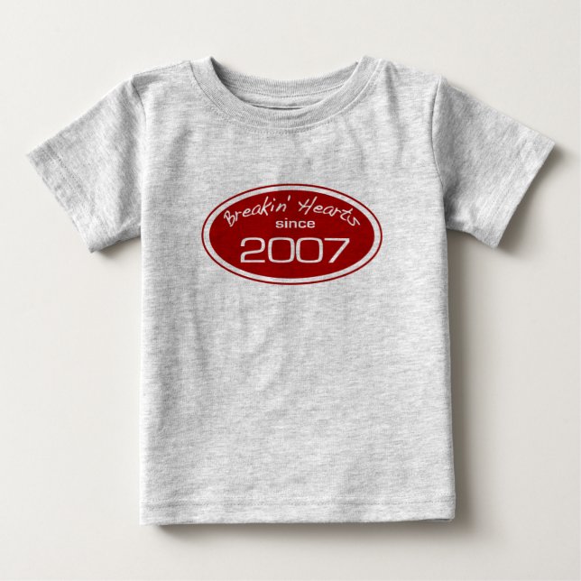 Camiseta Para Bebê Breakin Hearts desde 2007 (Frente)