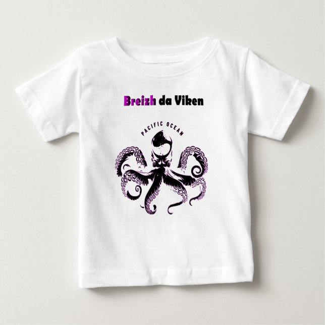 Camiseta Para Bebê Breizh Da viken (Frente)