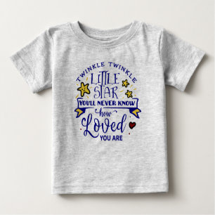 Camiseta Para Bebê Brilhante, brilha, pequena estrela você é amada