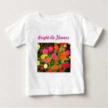 Brilhante como Flores Rosa Toddler Ruffle Tee
