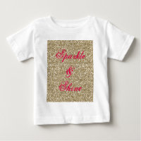 Brilhante Dourado e rosa quente com brilho