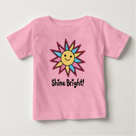 Camiseta Para Bebê Brilho Brilhante: Uma Design Secundária Colorida