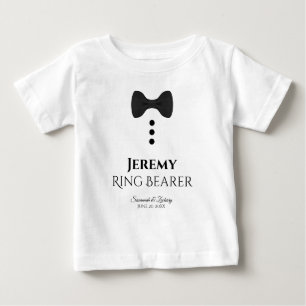 Camiseta Para Bebê Brincadeira Branca Casamento Preto Tie Wedding T-s