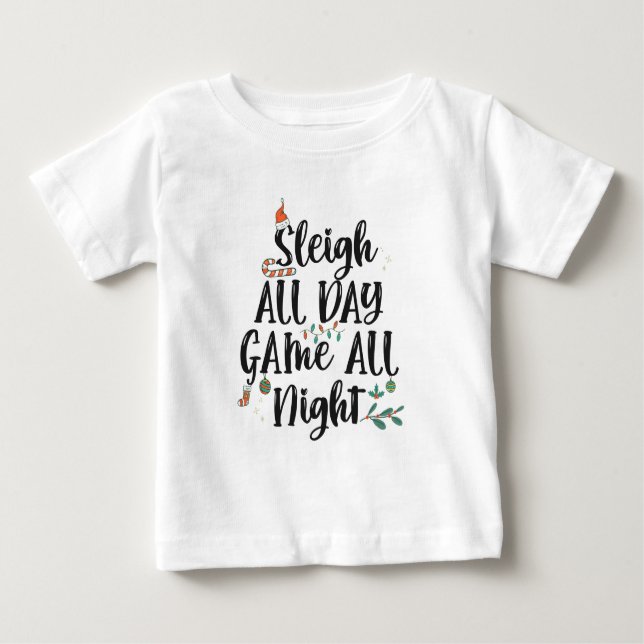Camiseta Para Bebê Brincadeira o dia todo o dia é engraçado (Frente)