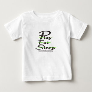 Camiseta Para Bebê brincar comer dormir