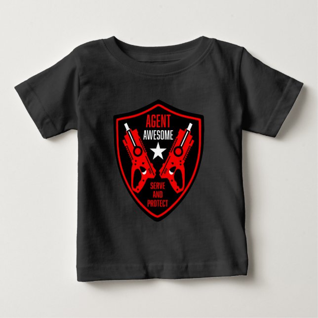 Camiseta Para Bebê Brinquedo Infantil Arma de Dardo Batalha (Frente)