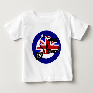 Camiseta Para Bebê British mod scooter on target