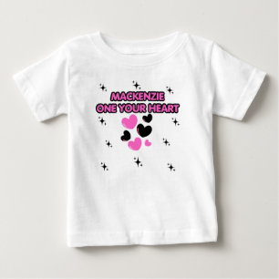 CAMISETA PARA BEBÊ BROCA DO AMOR, FESTA DE 1º ANIVERSÁRIO BRANCA