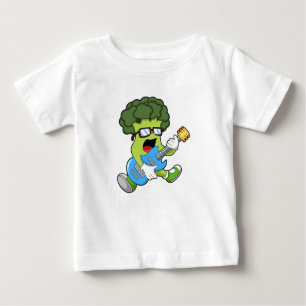 Camiseta Para Bebê Broccoli como músico com guitarra