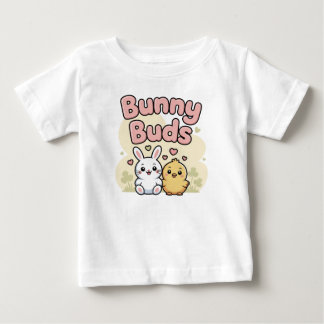 Camiseta Para Bebê Brotinhos de Coelhinho Fofo da Páscoa para Criança