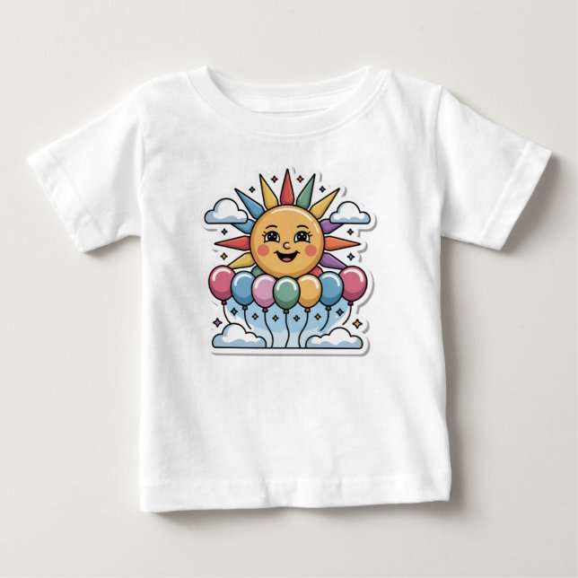 Camiseta Para Bebê Broto Ensolarado (Frente)