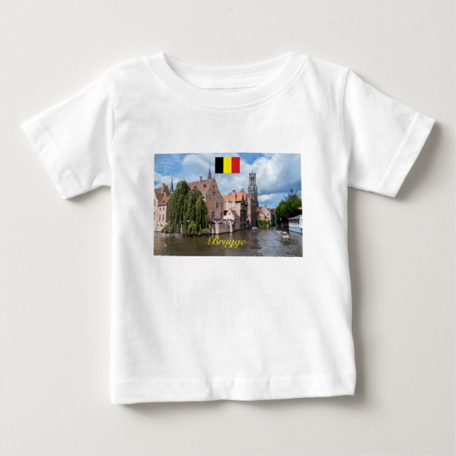Camiseta Para Bebê Brugge medieval - Foto Pro (Frente)