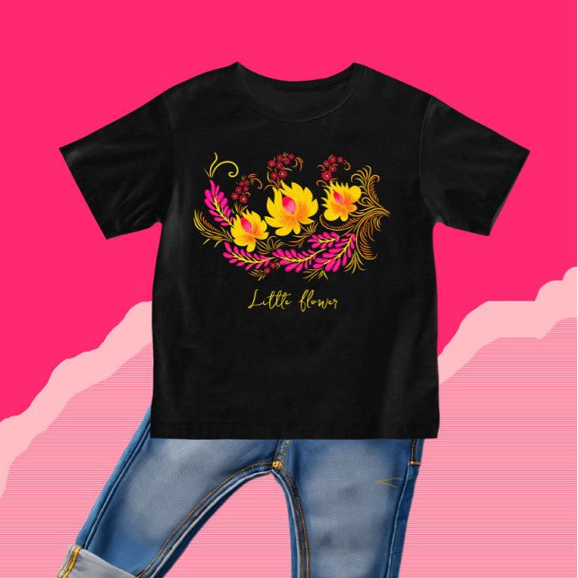 Camiseta Para Bebê Brunches de flores (Criador carregado)