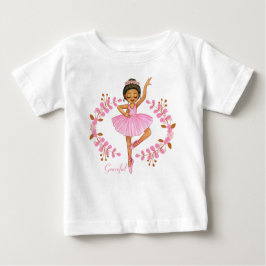 Camiseta Para Bebê Brunette Ballerina T-Shirt Graceful