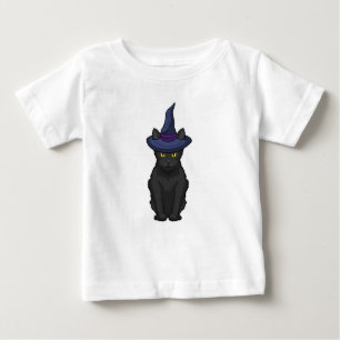 Camiseta Para Bebê Bruxa Gata