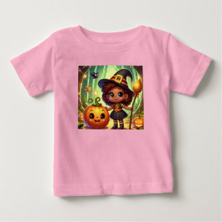 Camiseta Para Bebê bruxa-pequena do Halloween