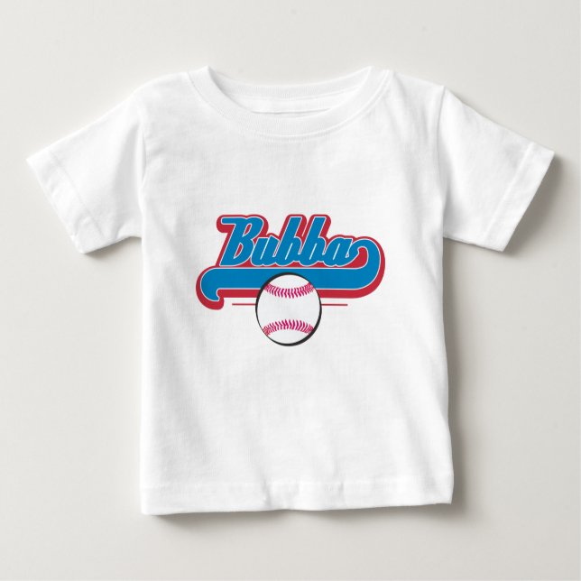 Camiseta Para Bebê Bubba: Basebol (Frente)