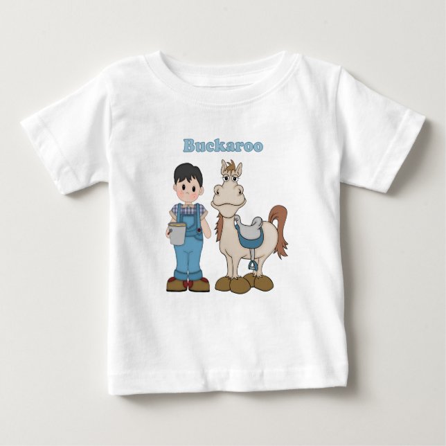 Camiseta Para Bebê Buckaroo Cowboy (Frente)