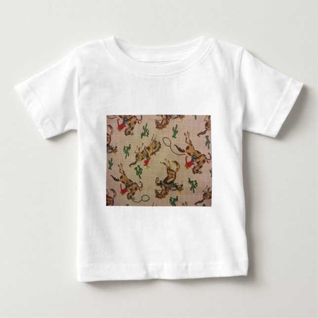 Camiseta Para Bebê Bucking Bronco (Frente)