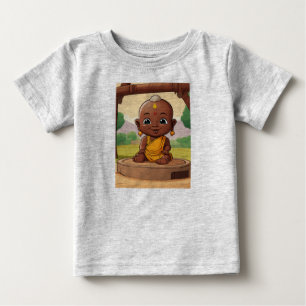 Camiseta Para Bebê Buda Bebê Divertido – Desenho Animado de Criança A