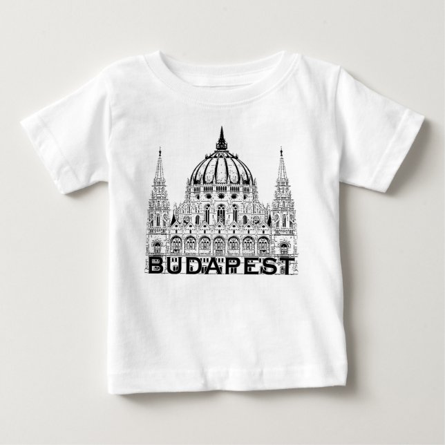 Camiseta Para Bebê Budapeste (Frente)
