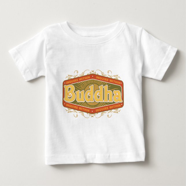 Camiseta Para Bebê Buddha inquire dentro (Frente)