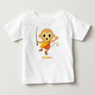 Camiseta Para Bebê Buddha Monkey™